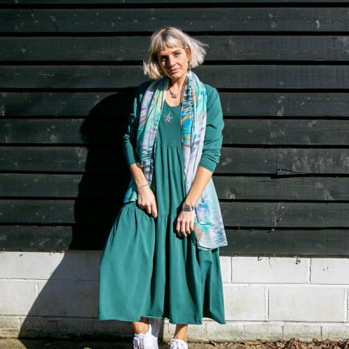 Sienna Tiered Star Dress, Green by Tilley & Grace